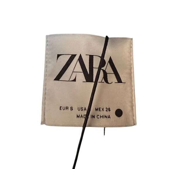 NWT! Zara faux leather croc patterned button down shirt - Picture 3 of 9